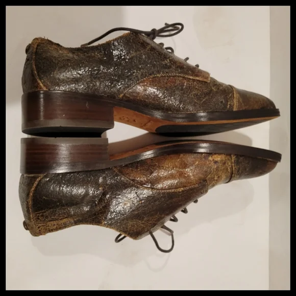 Donald J. Pliner distressed brown wingtip oxfords 7.5 - Picture 6 of 11